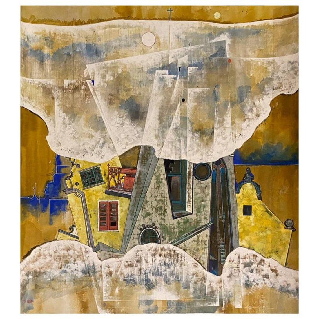 Lu Hong, "Memory of Poland" Original Mixed Media Painting, Hand Signed and with Letter of (1 of 1)