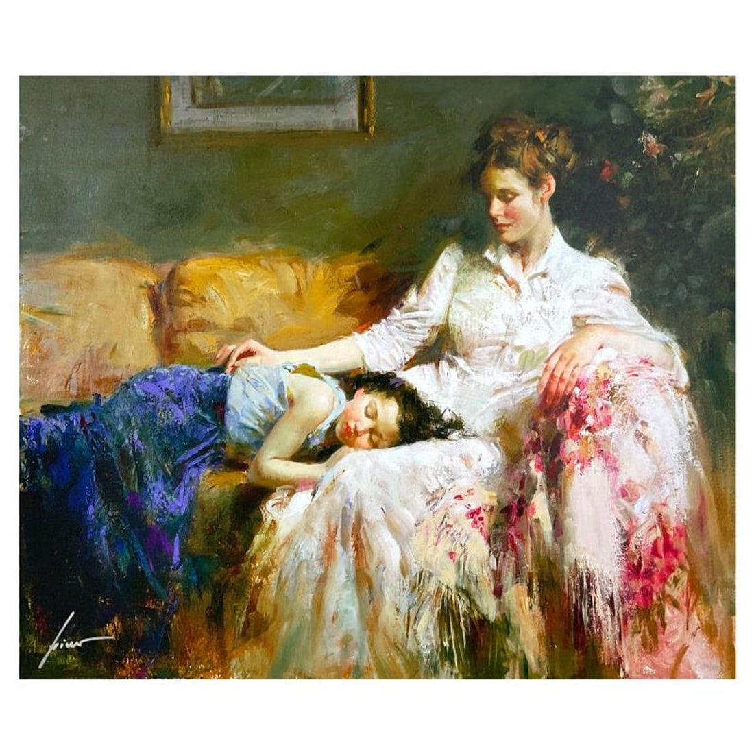 Pino (1939-2010), "Innocence" Limited Edition on Canvas, Numbered 99/295 and Hand Signed with (1 of 2)