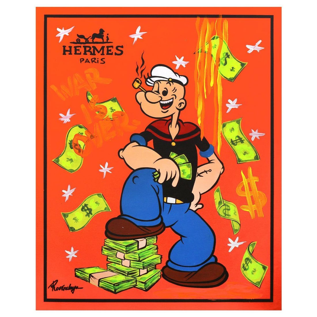 Nastya Rovenskaya- Mixed Media "Spinach Sale" (1 of 2)