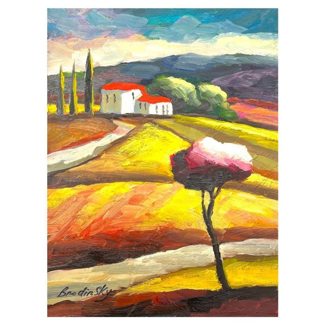 Slava Brodinsky, Hand Signed Original Painting on Canvas with Letter of Authenticity.: This is an original painting oil on canvas by Slava Brodinsky. Hand signed by the artist, this piece comes with a letter of authenticity. Measures approximately 16" x 12" (image).