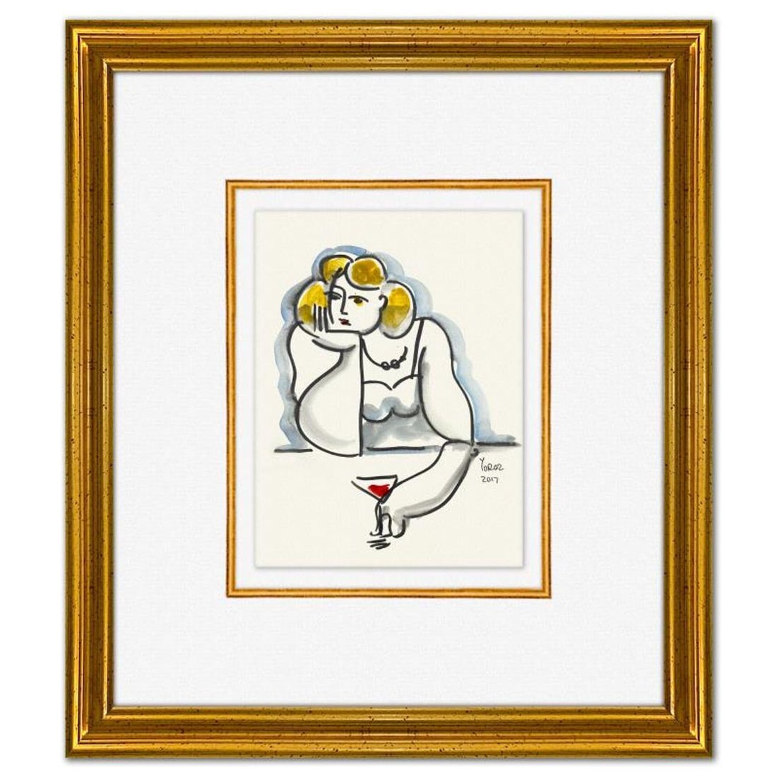 Yuroz, Framed Original Painting, Hand Signed with Letter of Authenticity. (1 of 2)