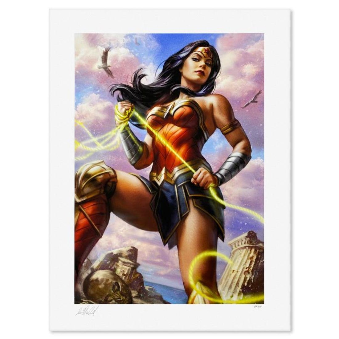 DC Comics & Ian MacDonald, "Wonder Woman #755" Limited Edition, PP Numbered 3/4 and Signed with: Wonder Woman #755 is a limited edition giclee on paper from DC Comics and Ian MacDonald, PP numbered 3/4 and bearing the authorized signature of the artist. Includes Letter of Authenticity. Measures a