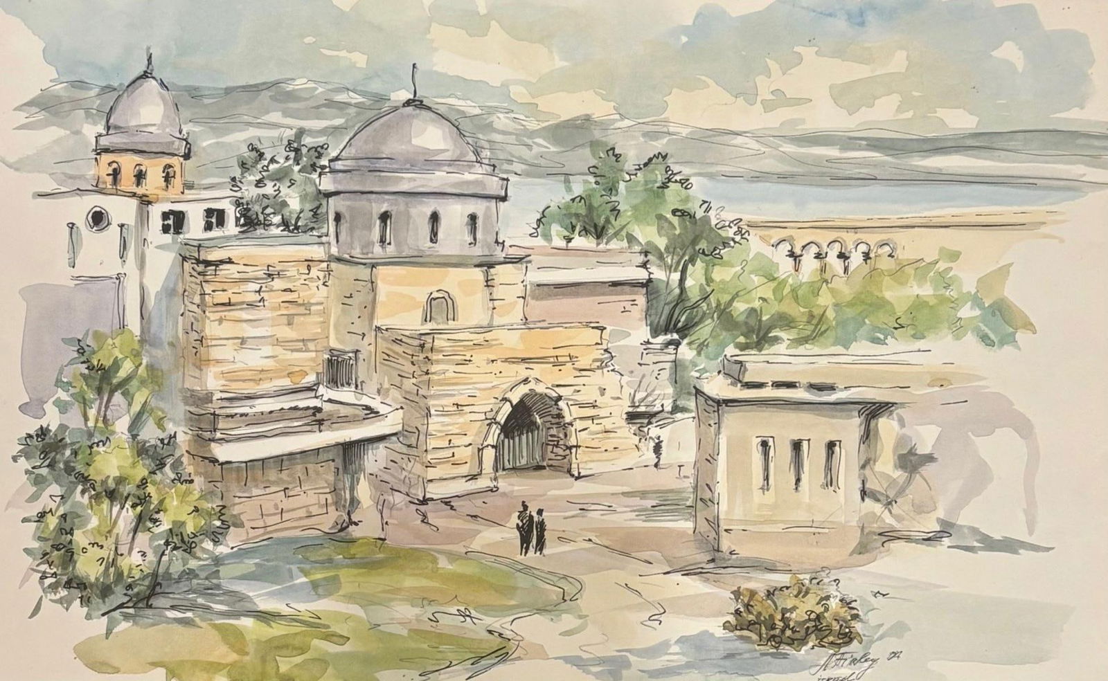 Alex Firley- Original watercolor painting on paper (1 of 2)