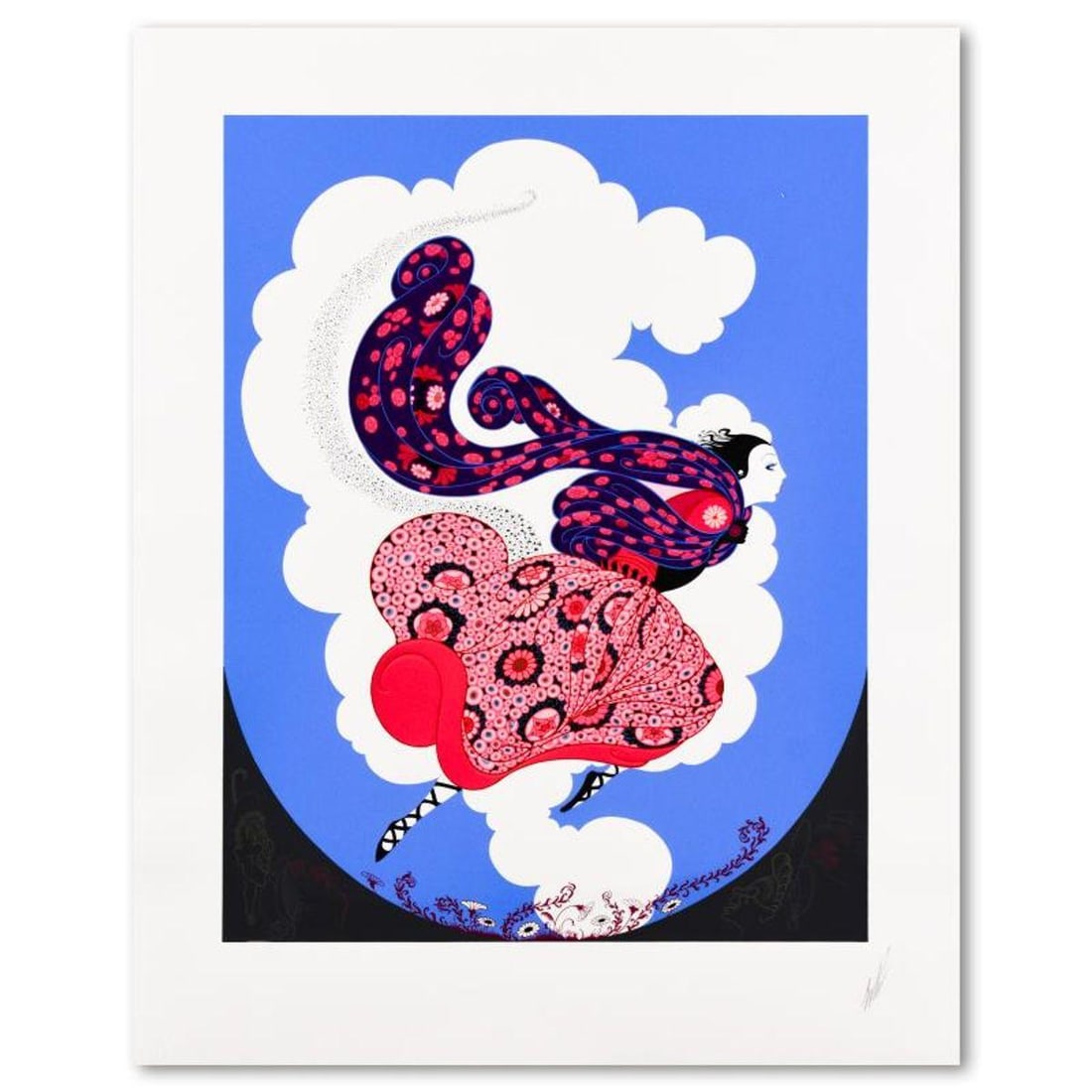 Erte (1892-1990), "Pursuit of Flora" Limited Edition Serigraph, AP Numbered 19/25 and Hand Signed (1 of 2)