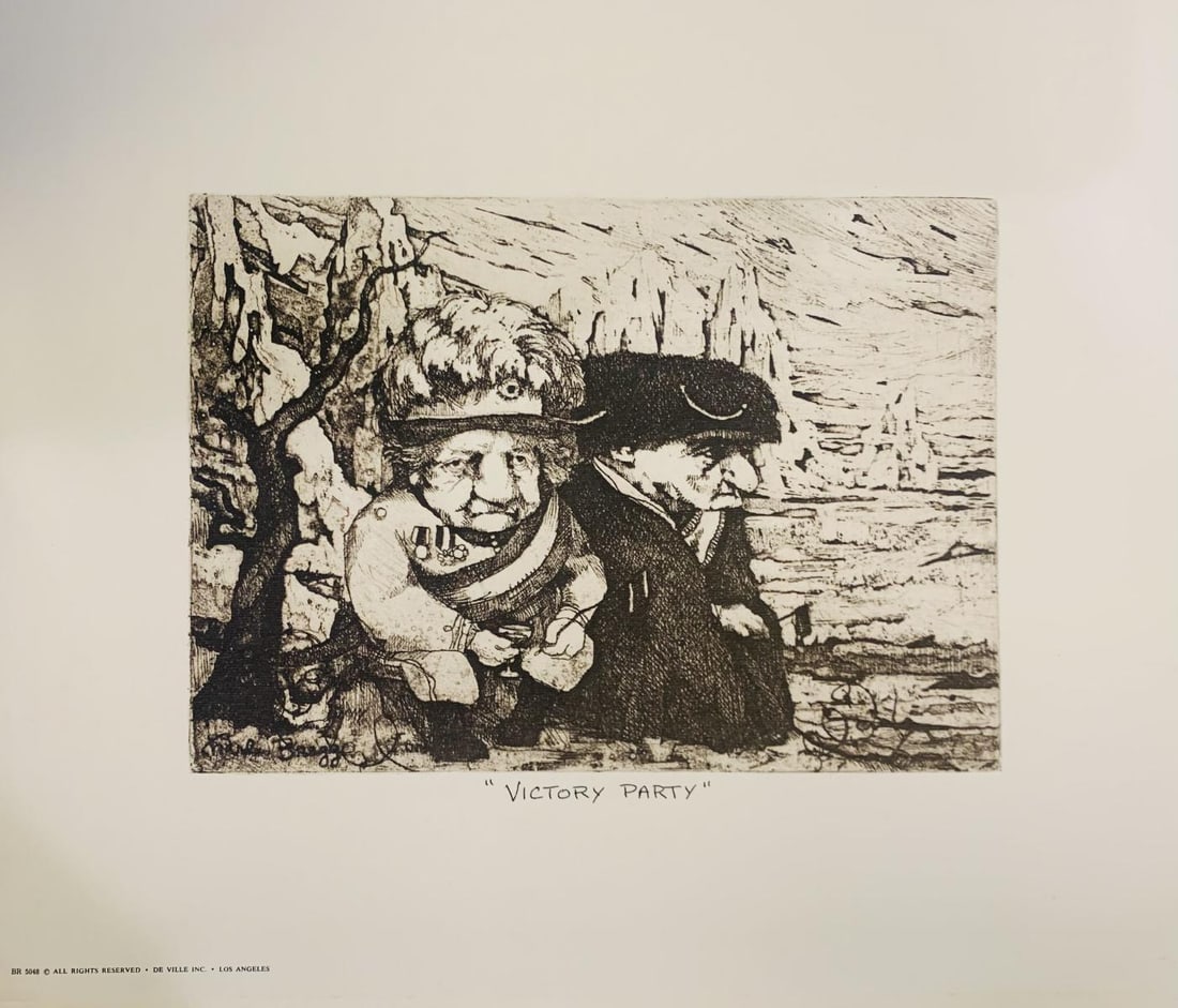 Charles Bragg - Lithograph on paper "Victory Party" (1 of 1)