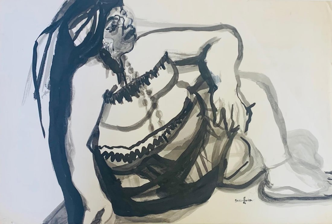 Rosalin Levine- Original watercooor on paper: Artist: Rosalin Levine. Medium: Original watercooor on paper. Size: 24" x 36". Reference#: 61373.