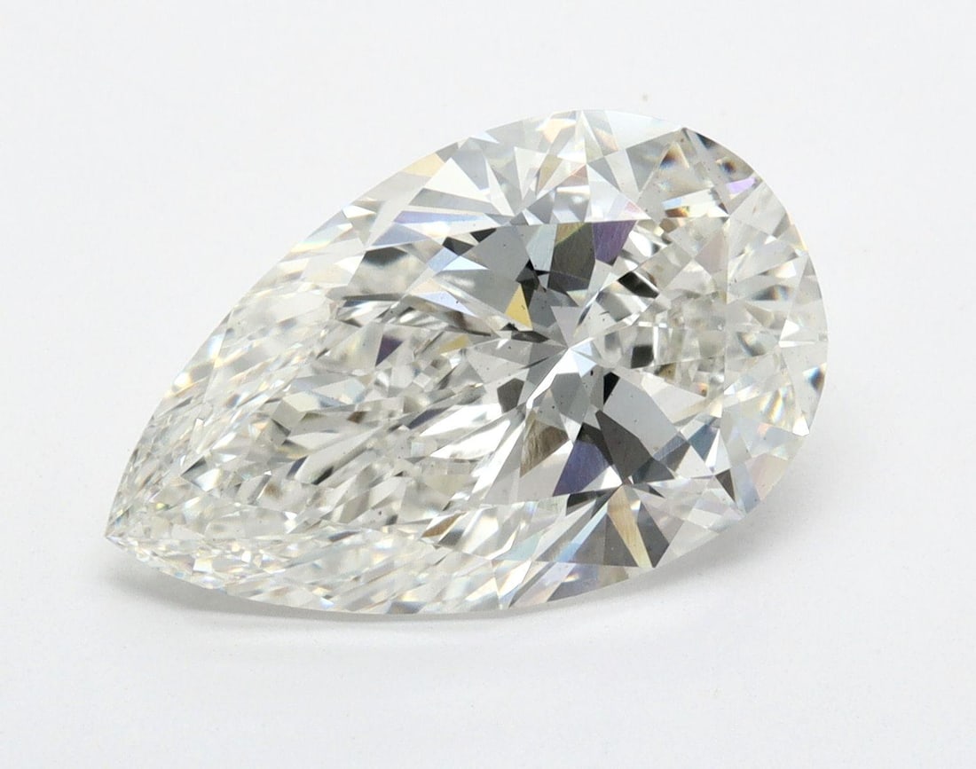 Lab Grown 8.02 ct, Color F/VVS2 IGI Graded Diamond: Lab/Natural Diamond: Lab Carat Weight: 8.02 Color Grade: F Clarity Grade: VVS2 Model: PEAR Fluorescence: None Polish: EX Symmetry: EX Depth: 58.1 Table: 67 Size: 18.41-11.07*6.43 Certificate Number: 6