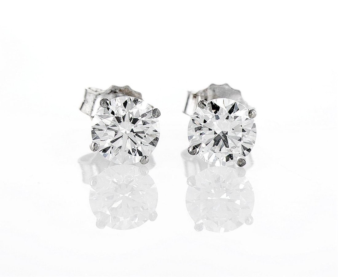 14kt White Gold 2.05ctw Diamond Earrings (1 of 2)