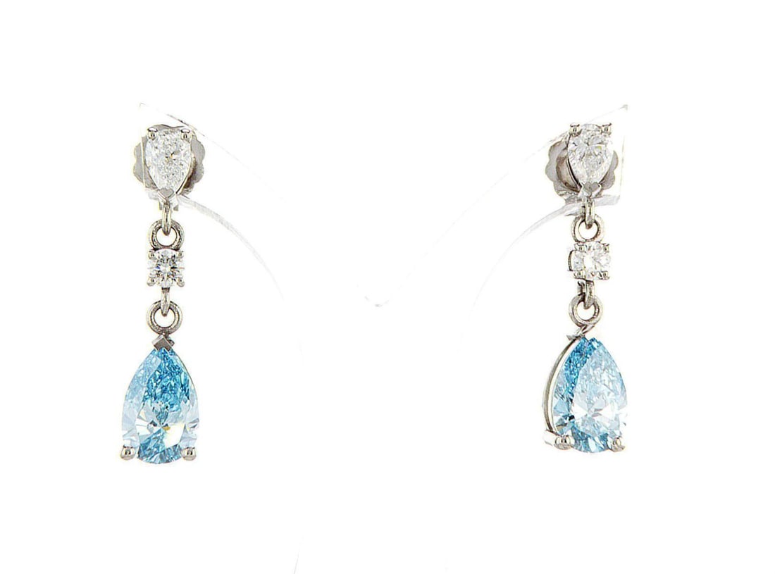 14kt White Gold 2.65ctw Diamond Earrings (1 of 4)