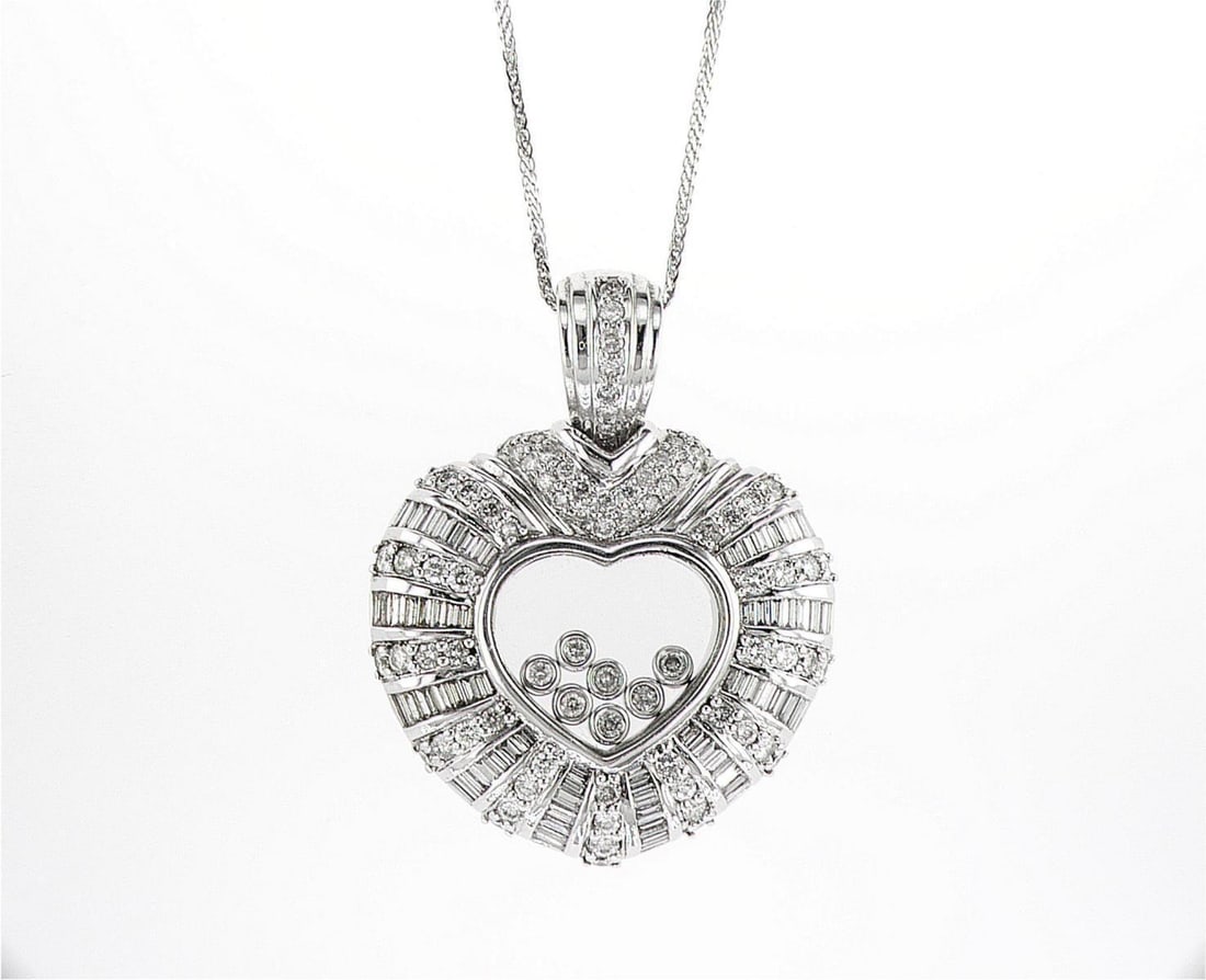 18kt White Gold 4.6ctw Diamond Pendant (1 of 2)