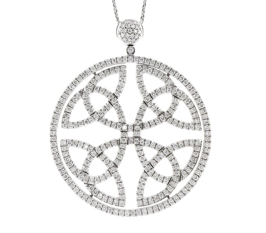 18kt White Gold 3.51ctw Diamond Pendant (1 of 2)