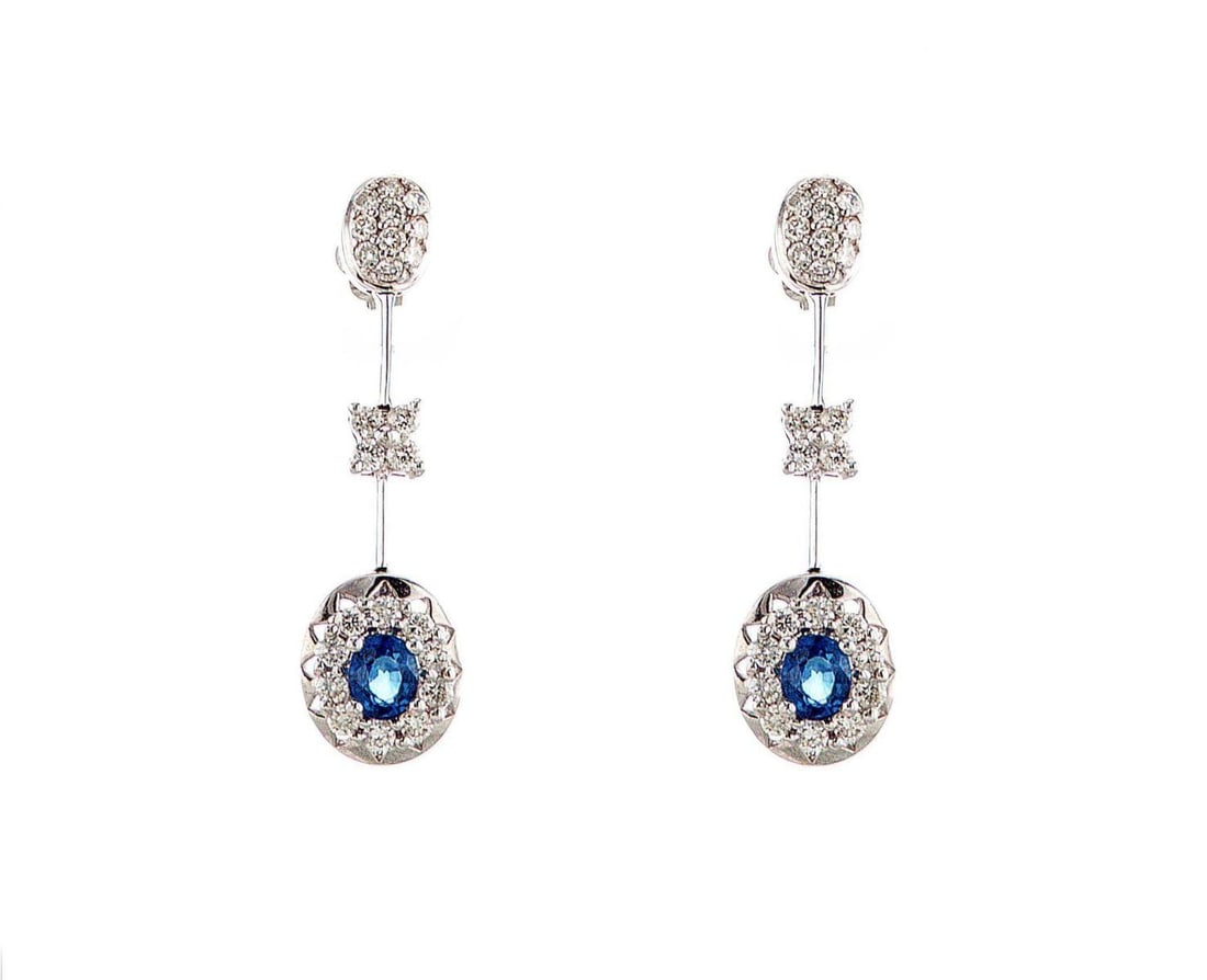 18kt White Gold 1.68ctw Diamond Earrings (1 of 2)