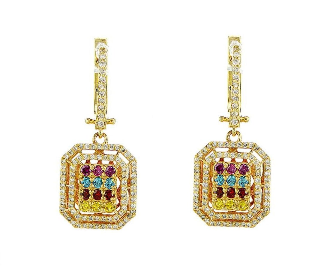 14kt Yellow Gold 1.5ctw Diamond Earrings (1 of 2)