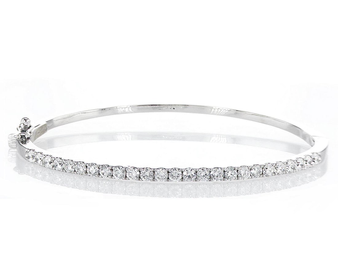 14kt White Gold 2.1ctw Diamond Bangle (1 of 2)