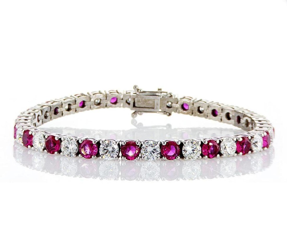 14kt White Gold 6.35ctw Diamond Bracelet (1 of 2)