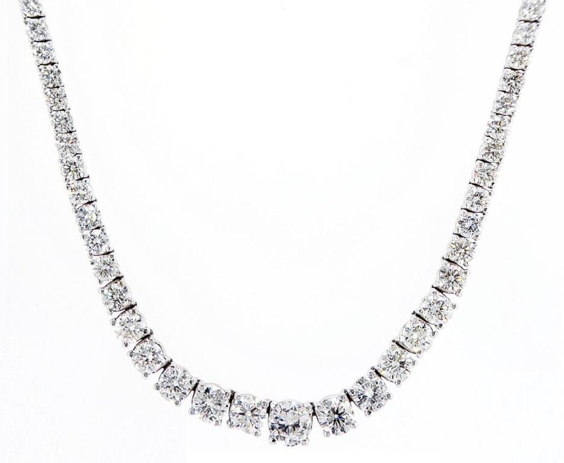 14kt White Gold 13.37ctw Diamond Necklace (1 of 2)