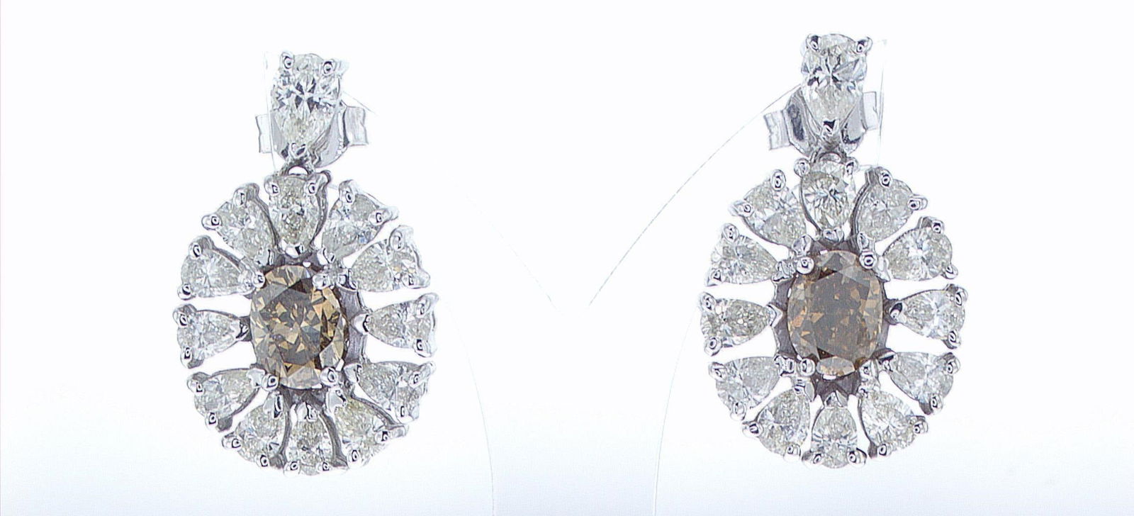 18kt White Gold 6.05ctw Diamond Earrings (1 of 2)
