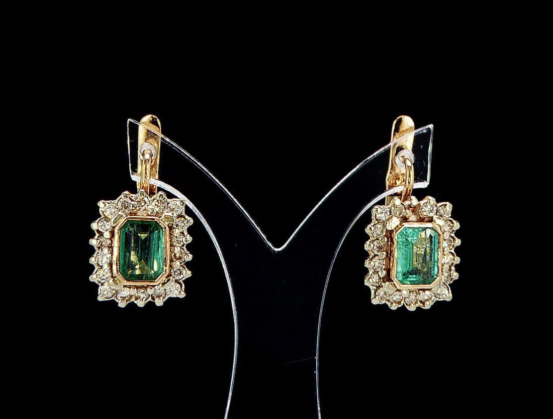 14kt White and Rose Gold 0.68ctw Diamond Earrings (1 of 2)