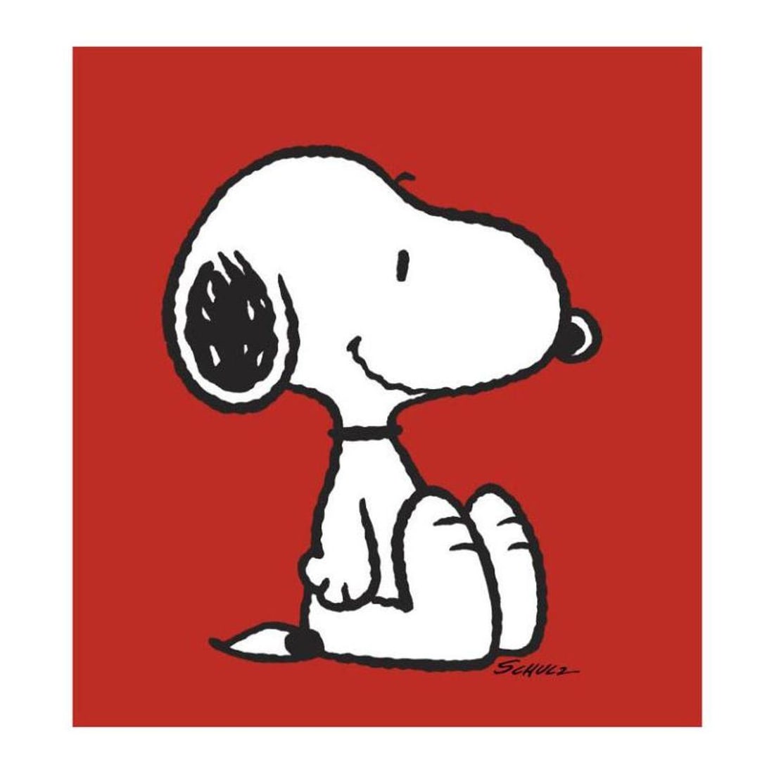 Peanuts, "Snoopy: Red" Hand Numbered Canvas (40"x44") Limited Edition Fine Art Print with: A vibrant and striking edition portraying the simple yet emotive art of Charles. M. Schulz, creator of PEANUTS . You'll love the color, it really POPS in person! It looks incredible on the wall and wi