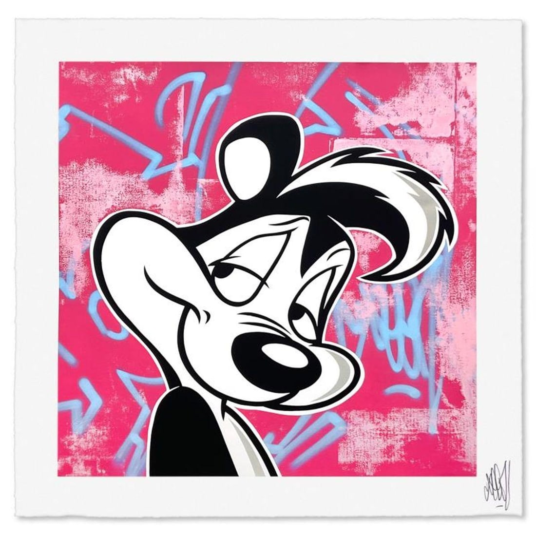 Seen, "Pepe Le Pew" Limited Edition, Numbered and Hand Signed with Letter Authenticity: Pepe Le Pew is a limited edition giclee by Seen, numbered and hand signed by the artist. Includes Letter of Authenticity. Measures approx. 18" x 18" (border), 15" x 15" (image). Reference#: 93558.
