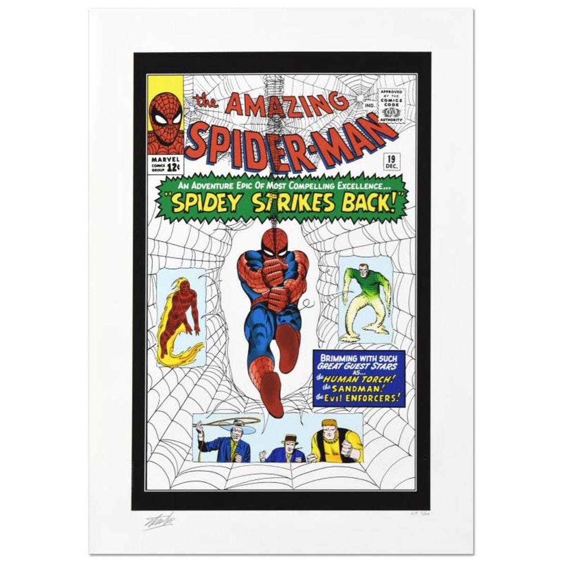 Marvel Comics, "Spider-Man 19" Limited Edition Giclee, Numbered and Hand Signed by Stan Lee (1 of 3)