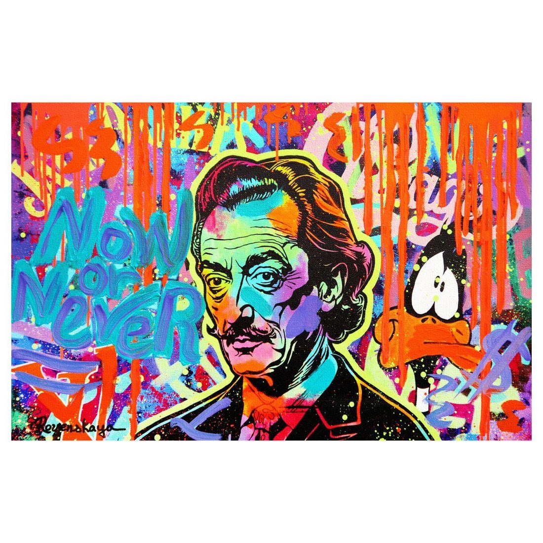 Nastya Rovenskaya- Mixed Media on Canvas "Dali" (1 of 2)