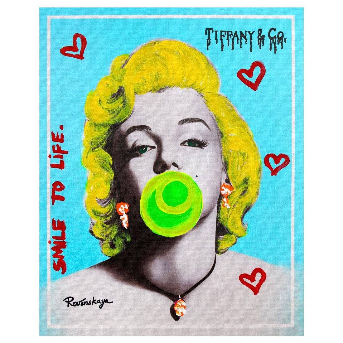 Nastya Rovenskaya- Mixed Media on Canvas "Bubble Gum" (1 of 2)