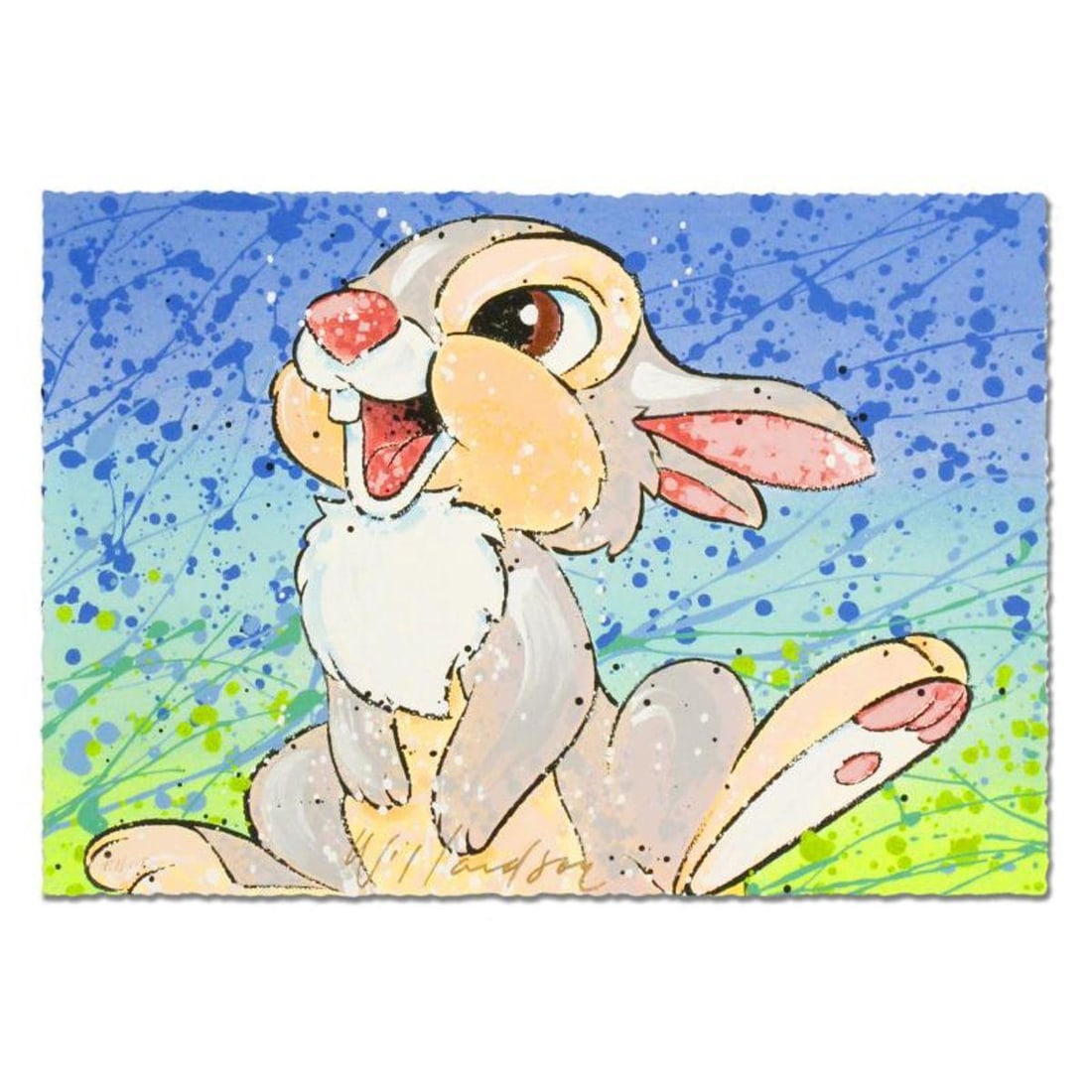 David Willardson, "Thay Thumpin Nice" Hand Signed Limited Edition Disney Serigraph with Letter of: Thay Thumpin Nice is a Disney Fine Art limited edition serigraph on paper by David Willardson, numbered and hand signed by the artist. Includes Letter of Authenticity. Measures approx. 16" x 11" (imag