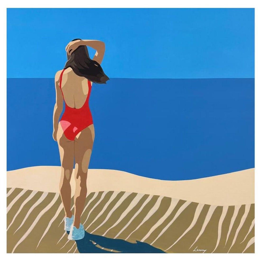 Lena Kanievsky, Hand Signed Limited Edition Canvas with Letter of Authenticity.: This is an untitled limited edition on canvas by Lena Kanievsky. The piece is hand signed by the artist and accompanied by a letter of authenticity. Measures approximately 23" x 22". Reference#: 91138