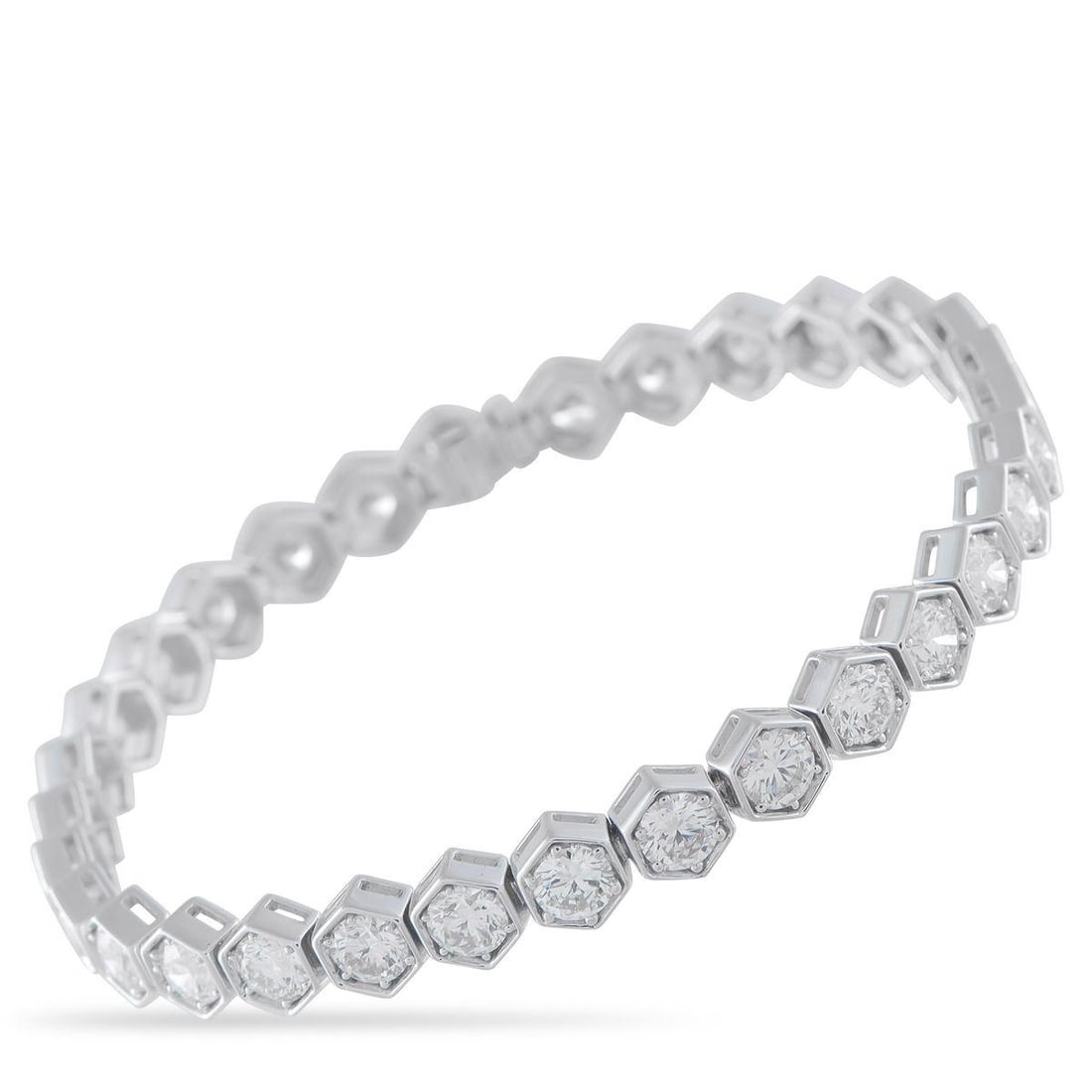 18K WHITE GOLD 8.75CT DIAMOND BRACELET (1 of 3)