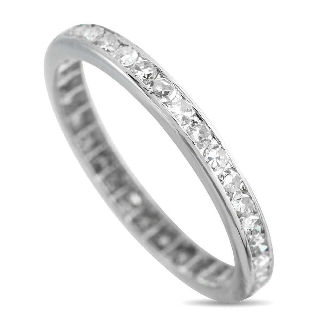 PLATINUM 0.45CT DIAMOND ETERNITY BAND RING (1 of 3)