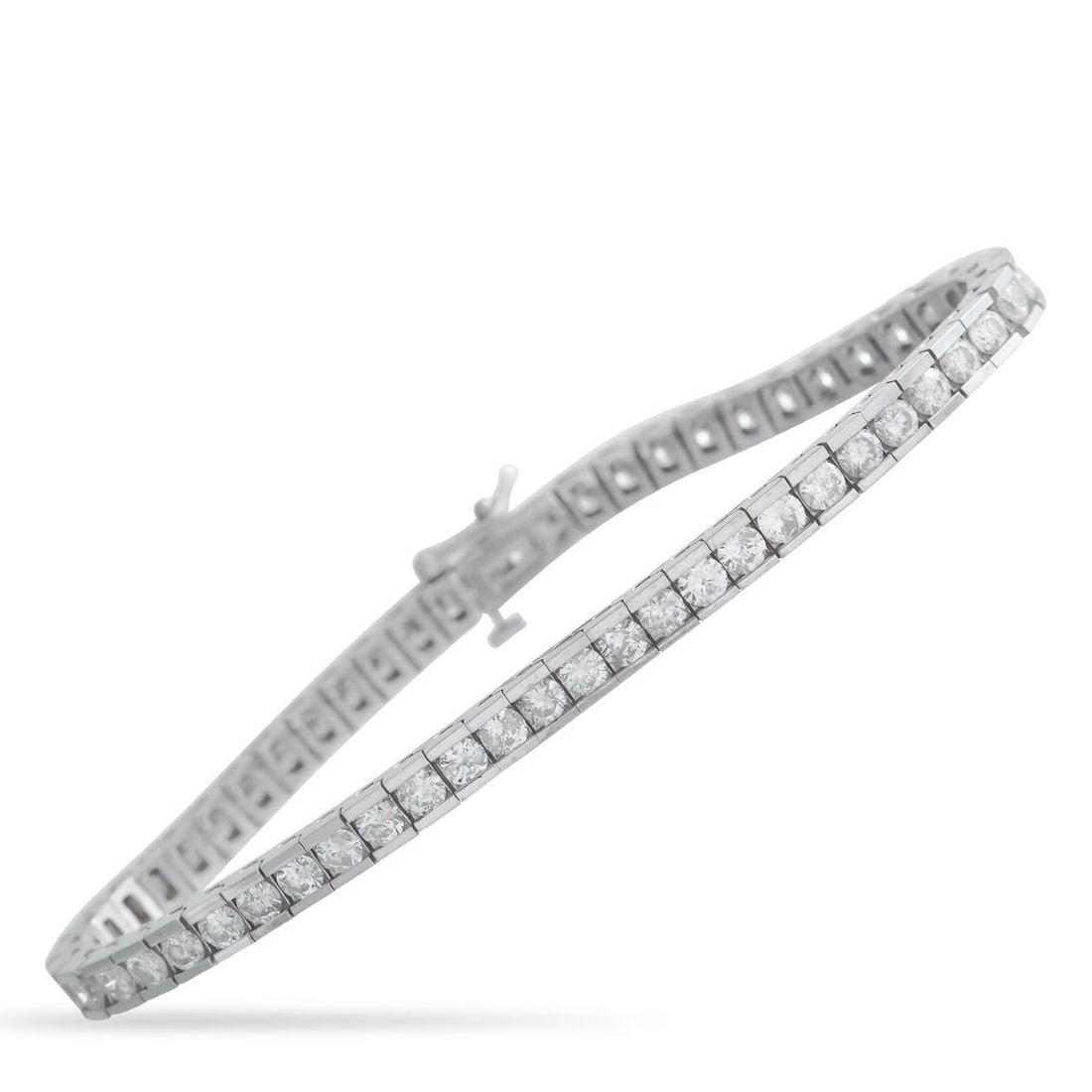 14K WHITE GOLD 5.60CT DIAMOND TENNIS BRACELET (1 of 3)