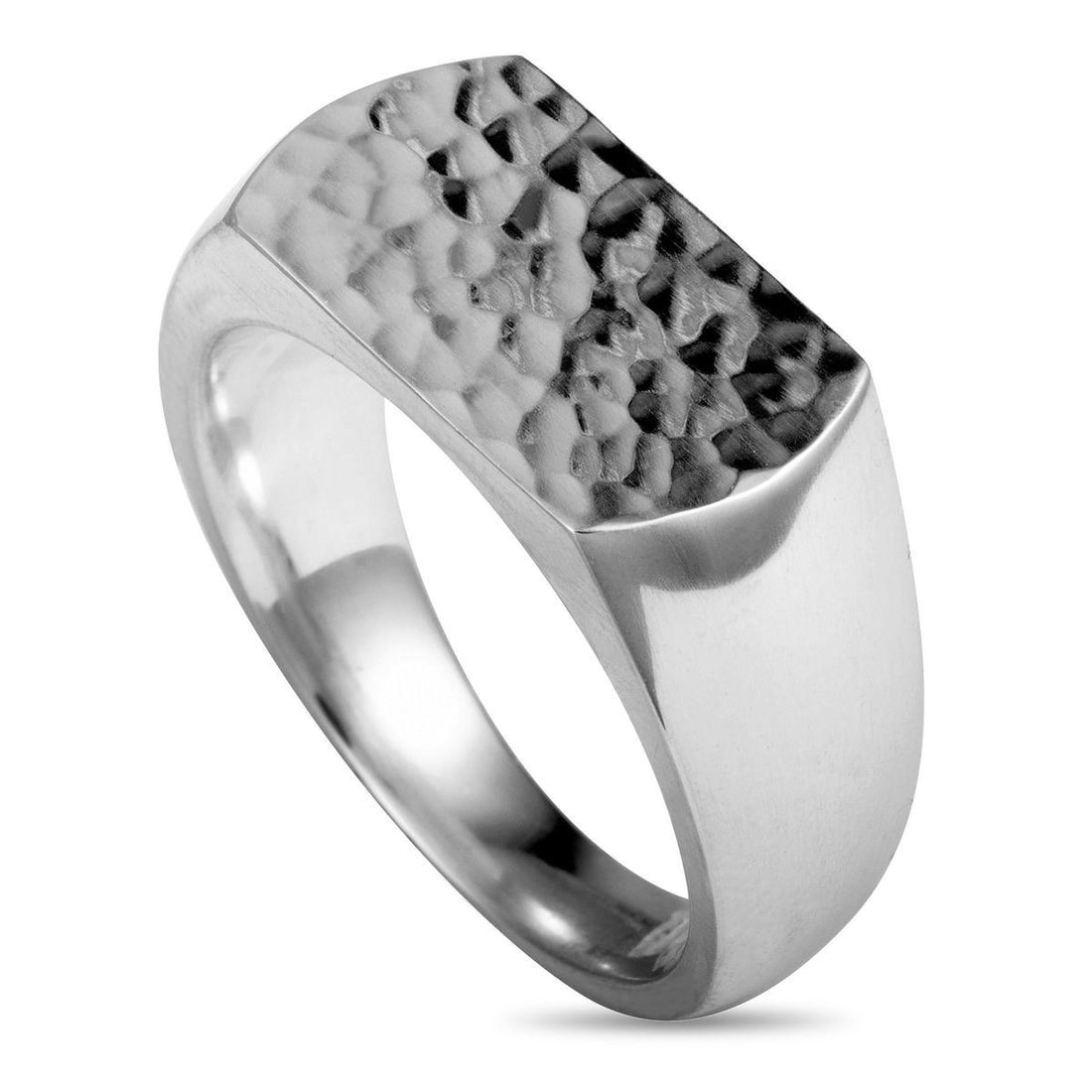GEORG JENSEN SMITHY SILVER HAMMERED BAND RING (1 of 6)