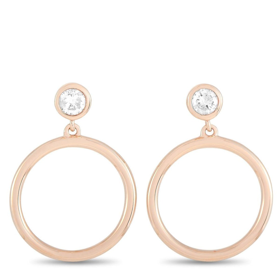 14K ROSE GOLD 0.31 CT DIAMOND EARRINGS (1 of 2)