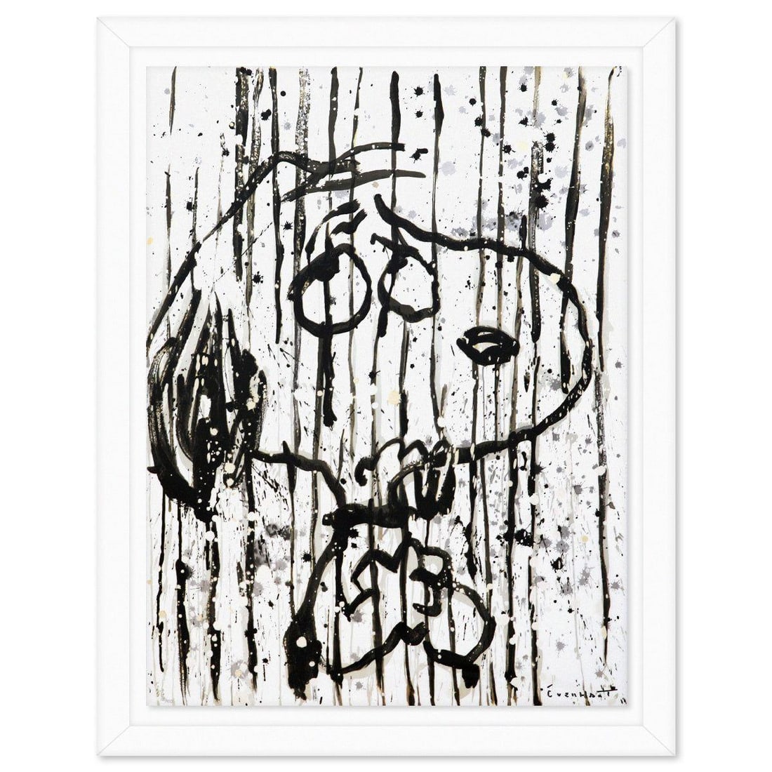 Tom Everhart- Hand Pulled Original Lithograph "Dancing In The Rain": Artist: Tom Everhart. Medium: Hand Pulled Original Lithograph. Title: Dancing In The Rain. Size: 30" x 22". Measures approx. 35" x 27" (framed). Signature: Hand signed and numbered. Certificate of Aut