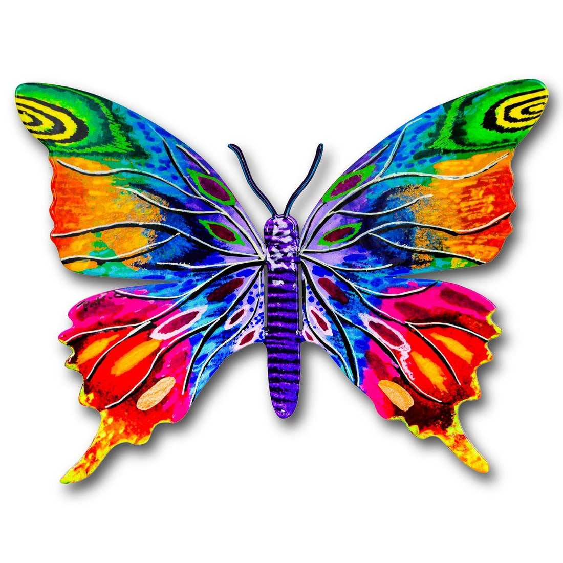 Patricia Govezensky- Original Painting on Cutout Steel "Butterfly" (1 of 2)