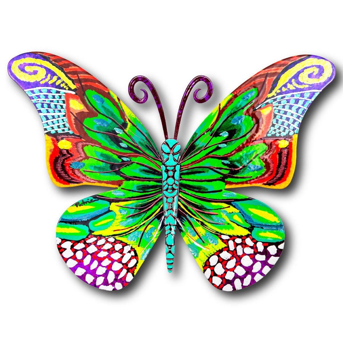 Patricia Govezensky- Original Painting on Cutout Steel "Butterfly" (1 of 2)