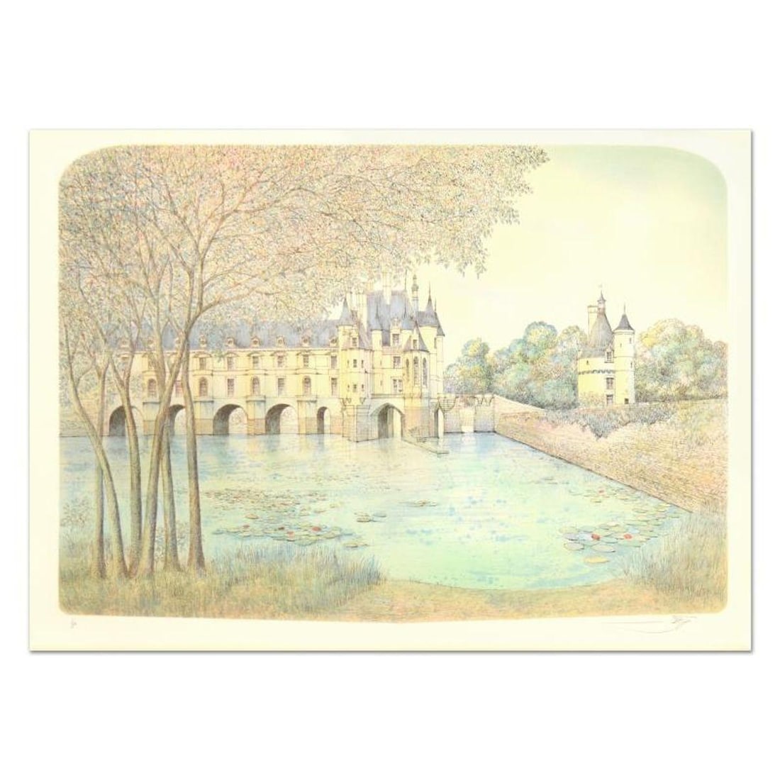 Rolf Rafflewski, "Chateau VI" Limited Edition Lithograph, Numbered and Hand Signed.: Chateau VI is a limited edition lithograph on paper by Rolf Rafflewski, numbered and hand signed by the artist! Measures approx. 29.5" x 21" (border). 27" x 19" (image). Reference#: 93275.