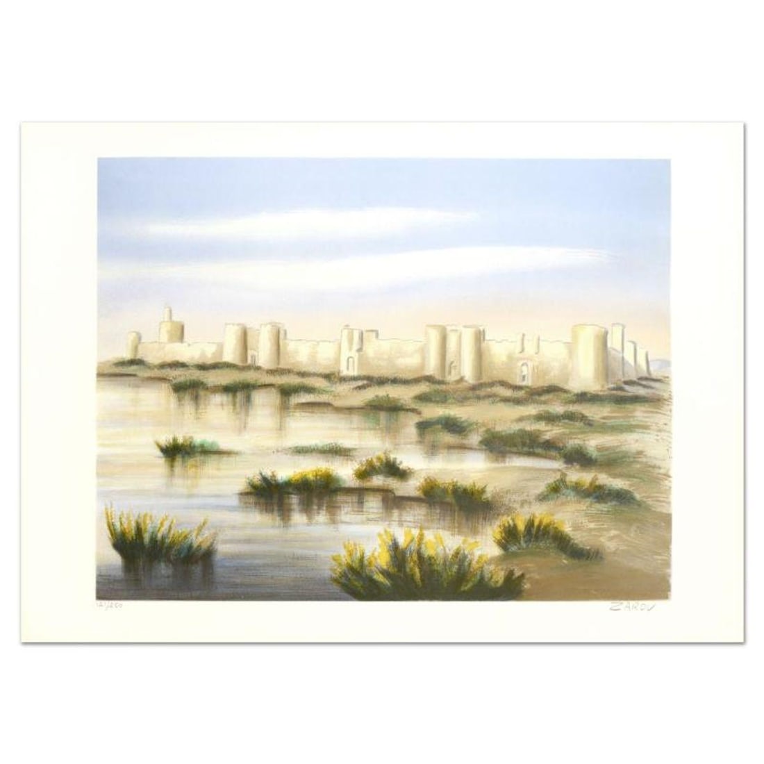 Victor Zarou, "Aiuges Mortes" Limited Edition Lithograph, Numbered and Hand Signed. (1 of 1)
