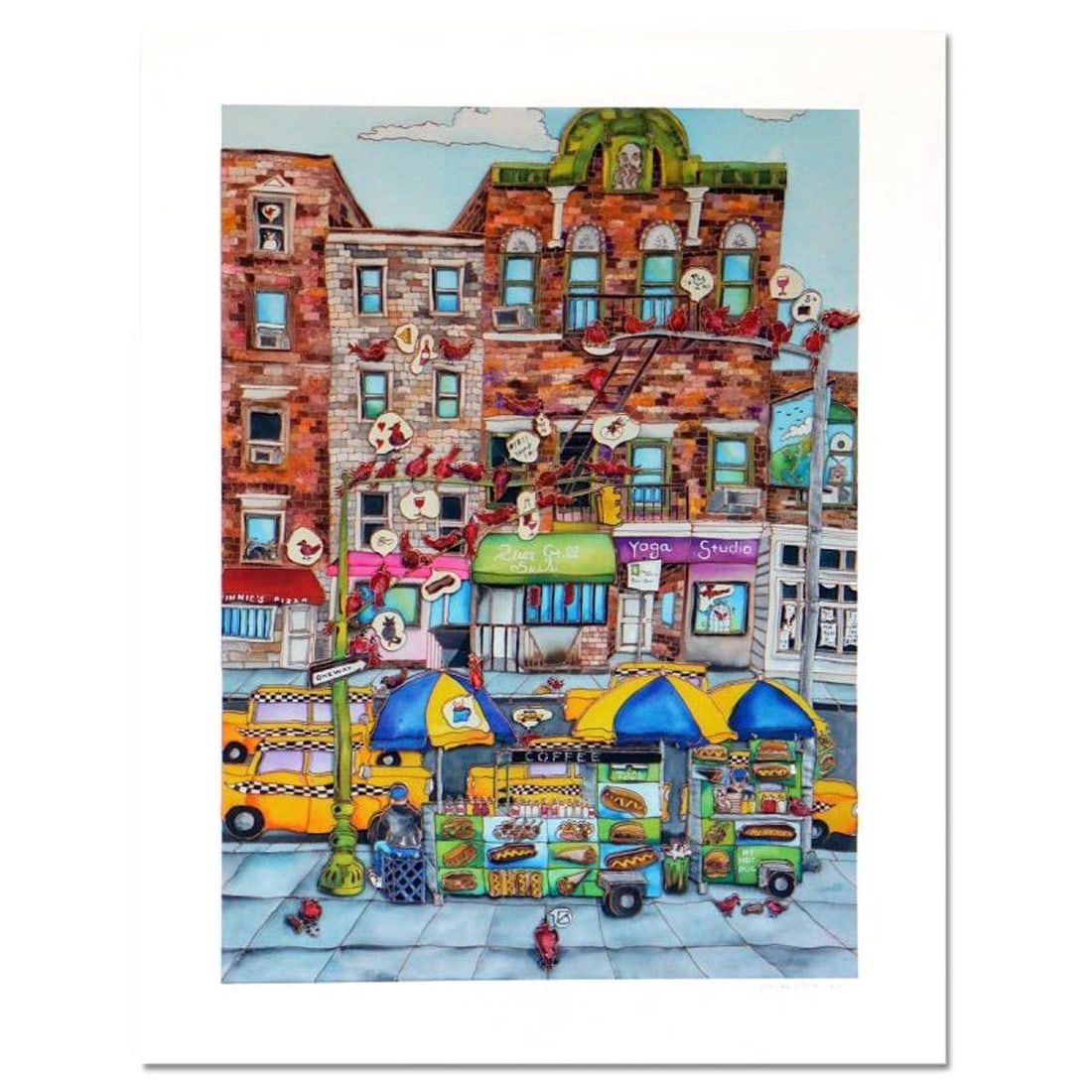 Linnea Pergola, "Tweets" 3D Limited Edition, Hand Signed with Letter of Authenticity.: "Tweets" is a limited edition 3D construct on paper by Linnea Pergola. The piece is numbered and hand signed by the artist. Includes letter of authenticity. Measures approximately 24" x 18" (sheet).