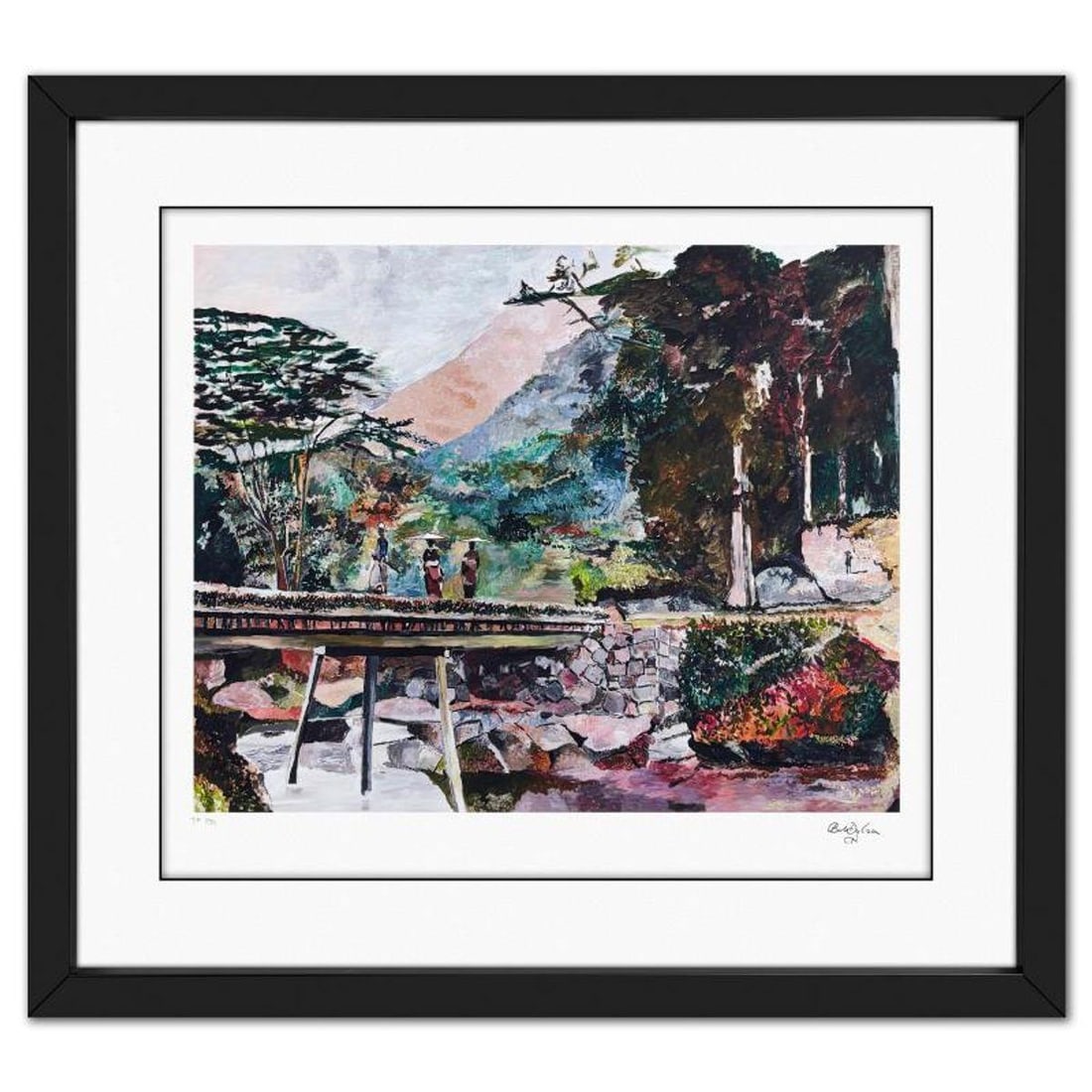 Bob Dylan, "The Bridge" Framed Limited Edition, TP Numbered 1/30 and Hand Signed with Letter of (1 of 2)