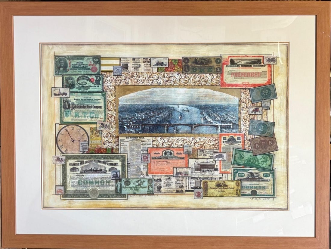 Roy Hoylund- Original unique on paper: Artist: Roy Hoylund. Medium: Original unique on paper. Measures approx. 30" x 40" (framed). Signature: Hand signed. Reference#: 87197.