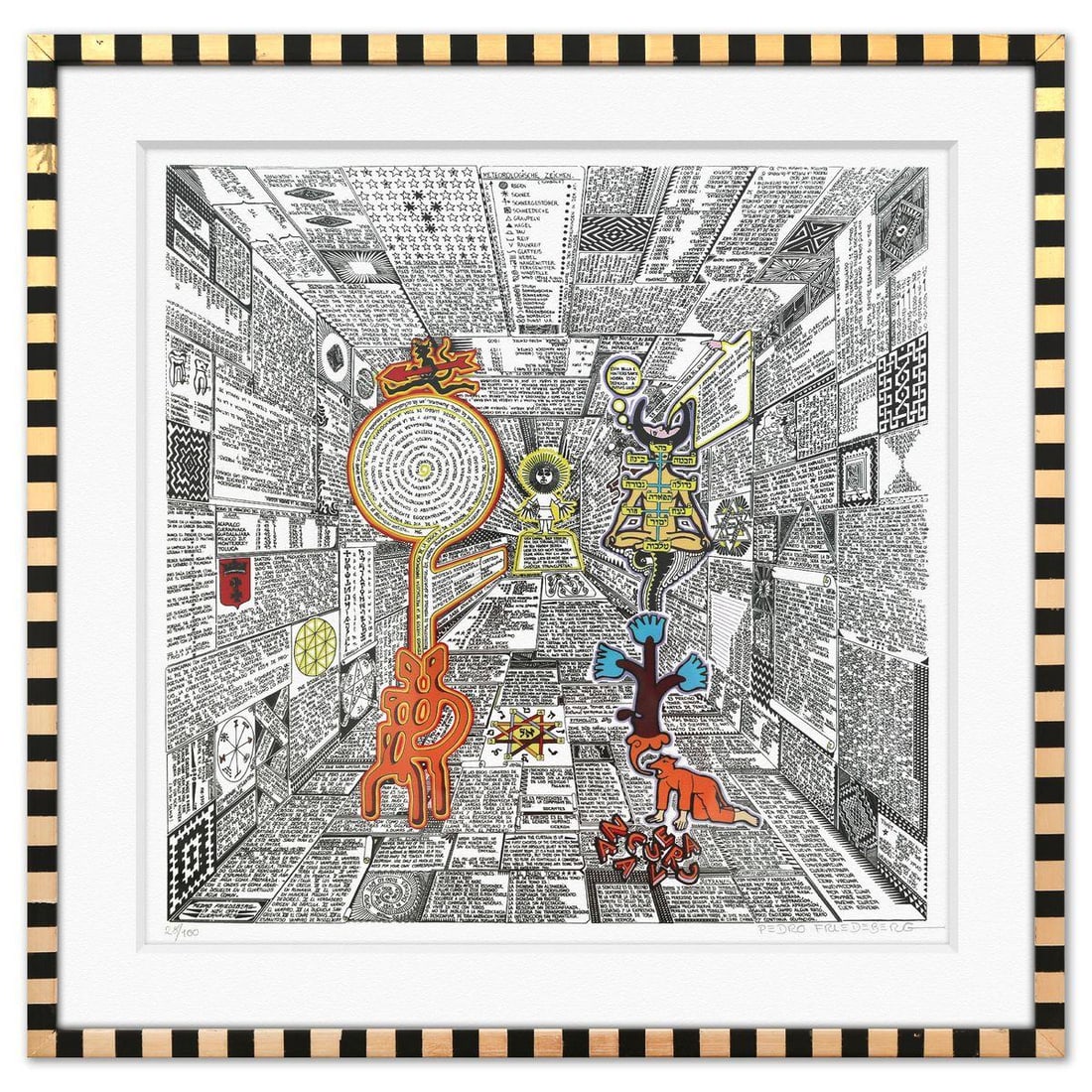 Pedro Friedeberg- Screenprint "The Taro News" (1 of 3)