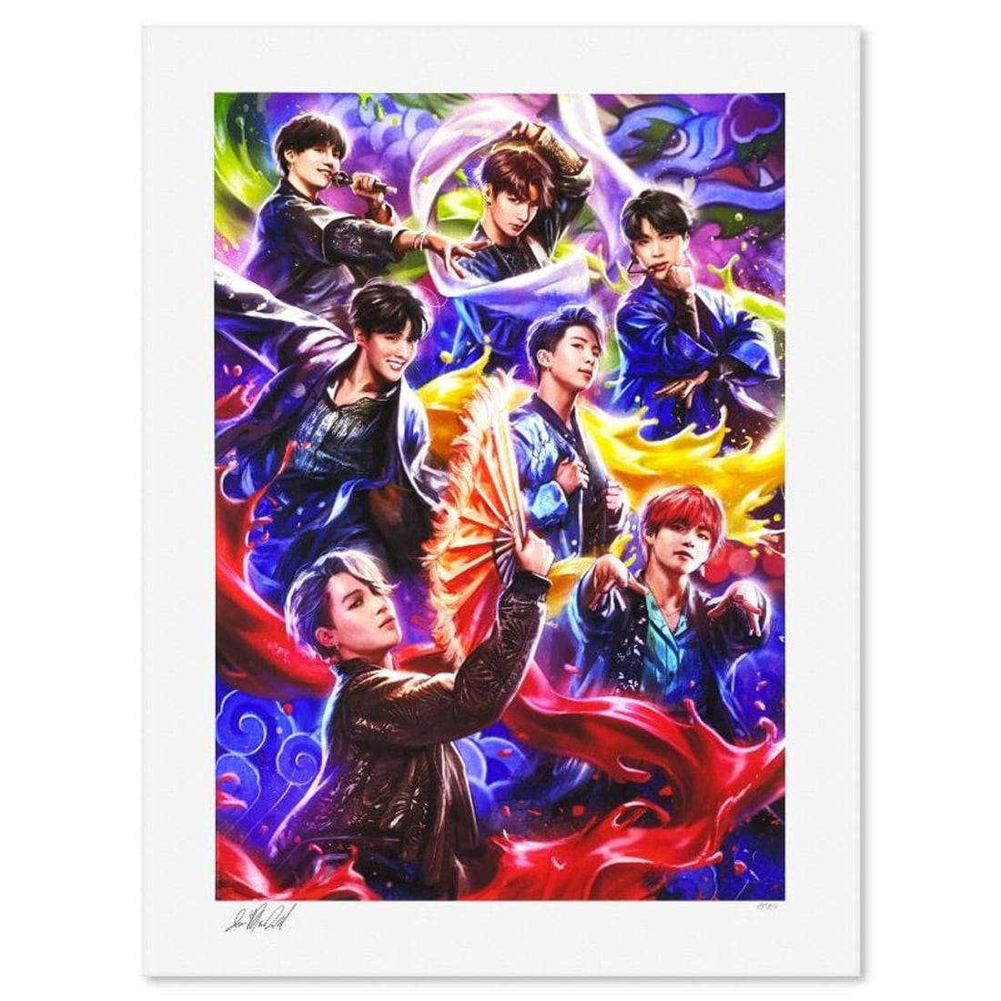 Ian MacDonald, "BTS: Idol" Limited Edition, PP Numbered 3/4 and Signed with Letter of Authenticity.: "BTS: Idol" is a limited edition giclee on paper by Ian MacDonald, PP numbered 3/4 and bearing the authorized signature of the artist. Includes Letter of Authenticity. Measures approx. 24" x 18"