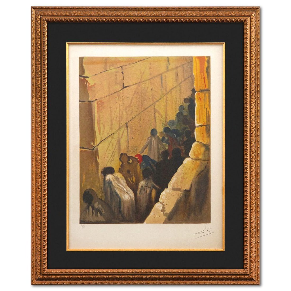 Salvador Dali- Original Lithograph "The Wailing Wall" (1 of 3)