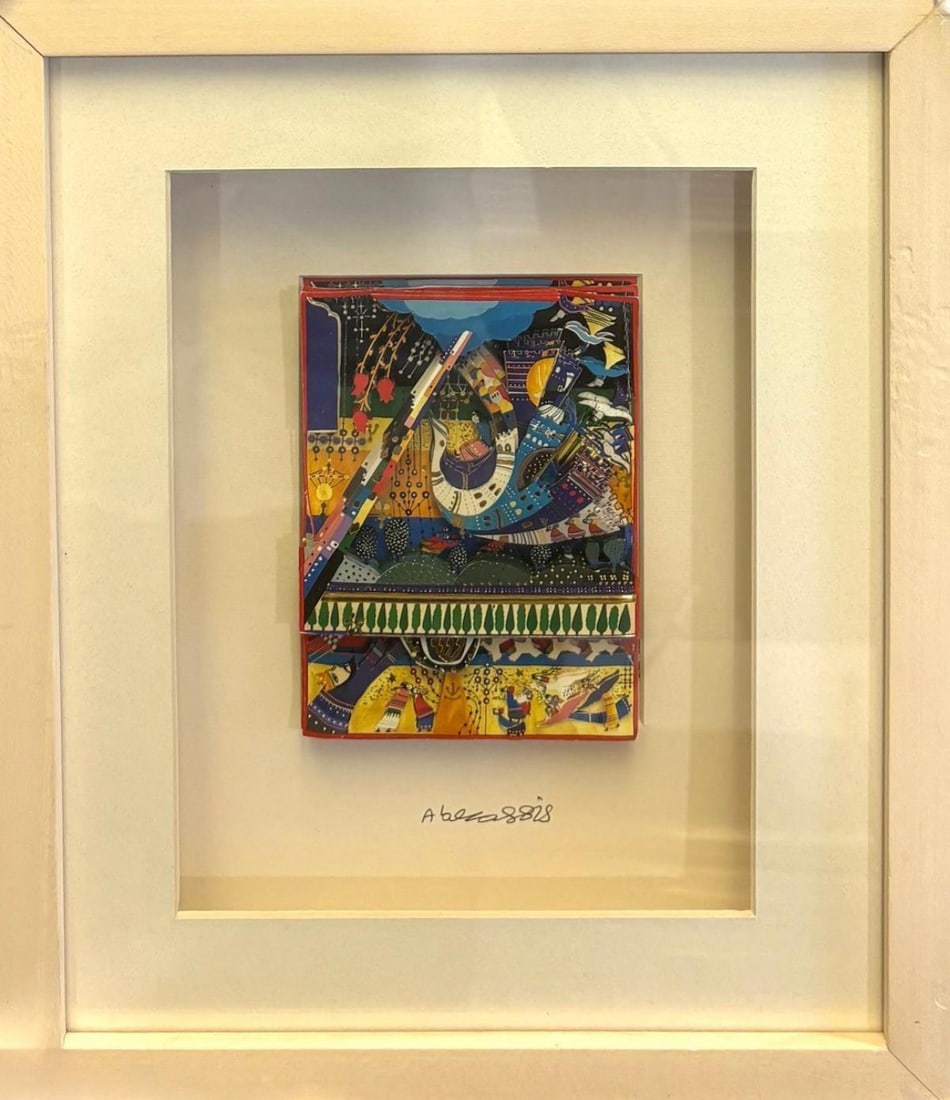 Raphael Abecassis- 3D decoupage: Artist: Raphael Abecassis. Medium: 3D decoupage. Measures approx. 9" x 12" (framed). Signature: Hand signed by the artist. Reference#: 33368.