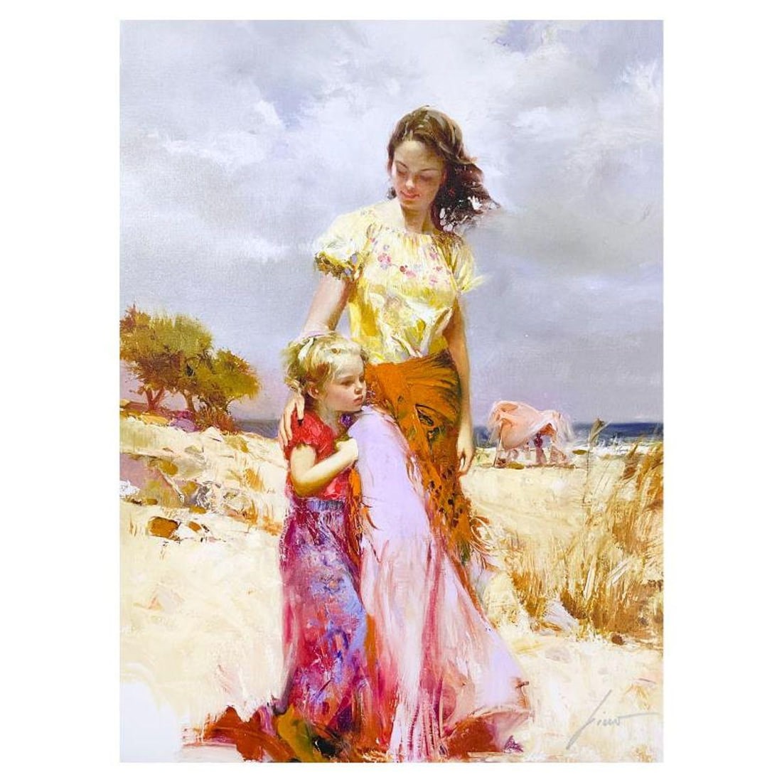 Pino (1939-2010) "Family Retreat" Limited Edition on Canvas, Numbered and Hand Signed with (1 of 2)