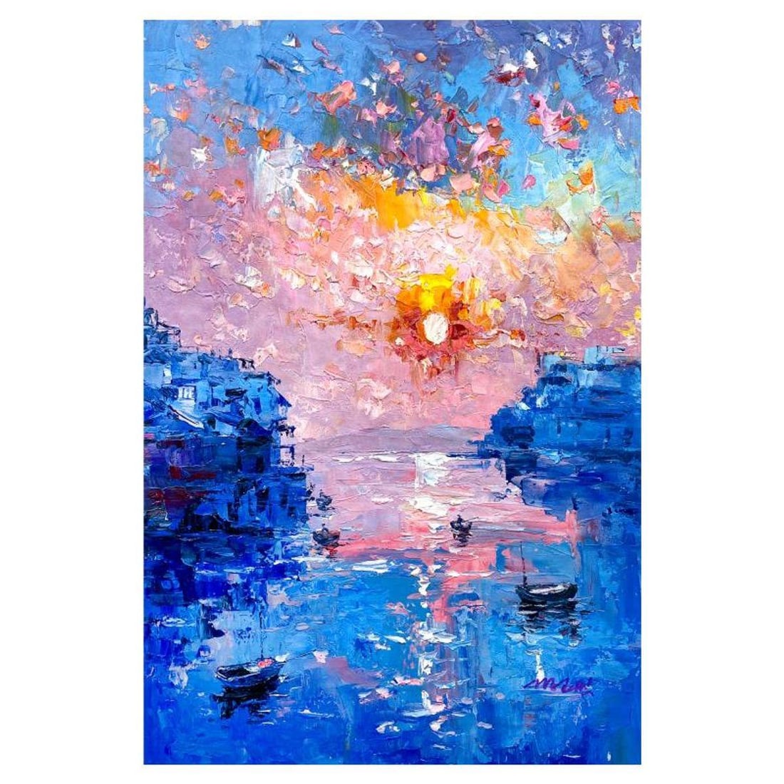 Mani, Original Acrylic Painting on Canvas, Hand Signed with Letter of Authenticity.: This is an original acrylic painting on canvas by Mani, hand signed by the artist. Includes Letter of Authenticity. Measures approx. 36" x 24" (image).