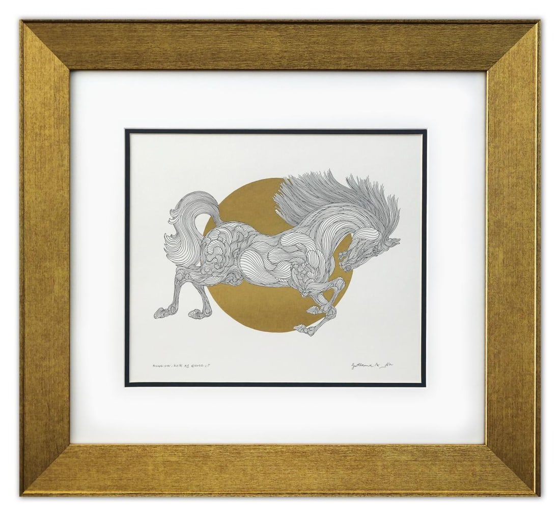 Guillaume Azoulay- Original Sketch: Artist: Guillaume Azoulay. Medium: Original Sketch. Size: 11" x 13". Measures approx. 21" x 23" (framed). Signature: Hand Signed and Numbered by the artist. Certificate of Authenticity: Is included. A