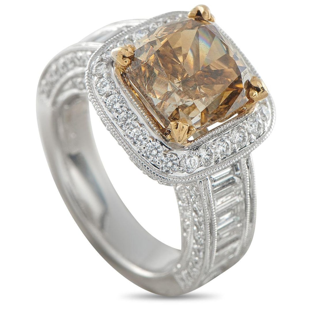 18K WHITE GOLD 7.51CT DIAMOND RING (1 of 3)